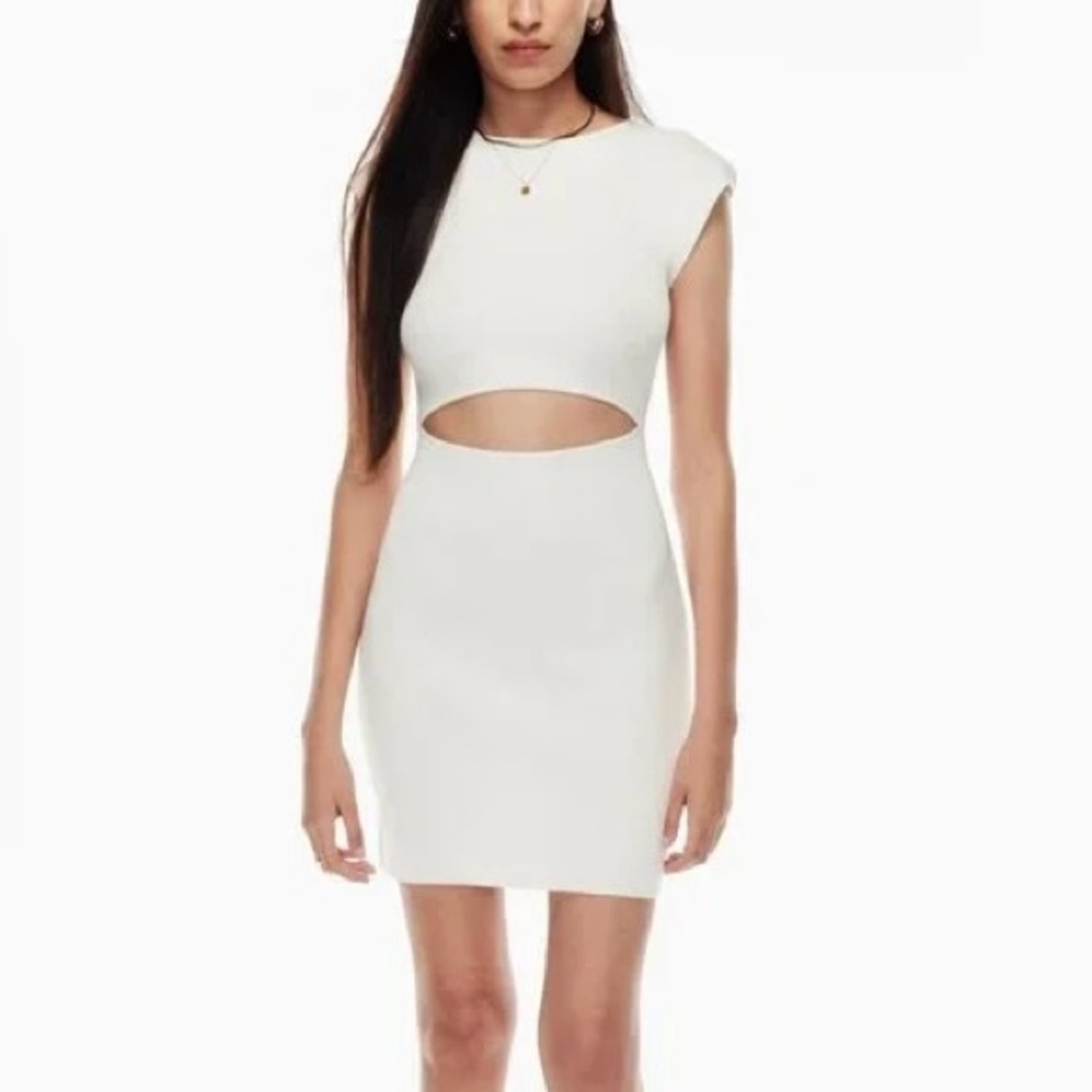 Aritzia Wilfred Cutout Knit Mini Dress